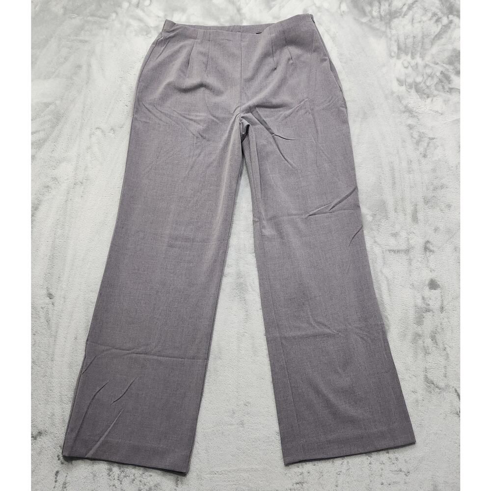 East 5th Pants Womens 18 Gray High Rise‎ Flat Front Side Zip Wide Leg Trousers